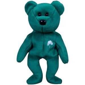 Vintage Ty Beanie Baby 1997 "Erin" The Irish Bear 8.5" Retired Plush Toy Green